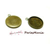10 support de pendentif QUALITE attache ronde 12mm BRONZE 