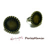SUPPORTS BAGUES POUR CABOCHON ROND 12mm Laiton BRONZE ROULEAU DIY