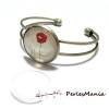 2 pièces: 1 support de  bracelet  20mm QUALITE BRONZE et 1 cabochon 