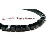 10 perles CUBES SARDONYX du BRESIL 8mm NOIR, DIY 