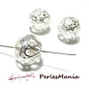 10  perles intercalaire ronde FILIGRANE H64 ARGENT VIF 18mm 
