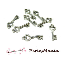 Pendentifs, breloques Petites clefs coeur Vieil Argent