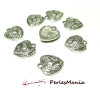 10 pendentif breloques  Coeur travaillés 15mm VIEIL ARGENT ref92 