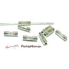 40 perles intercalairetube travaillés ref122  ARGENT breloques DIY 