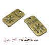 10 pendentifs FRIENDS BRONZE ref98 breloques rectangle pour création de bijoux 