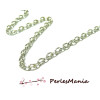 1 mètre Chaine Laiton  ARGENT PLATINE 2.3par 3.3mm ref 293870-33 