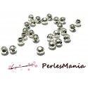 100 pendentifs perles intercalaire RONDS FACETE 3.5mm ZN61356 VIEIL ARGENT breloques DIY 