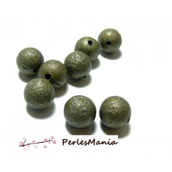 100 perles  intercalaires P247 stardust granitees paillettes 4mm BRONZE DIY 