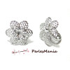 10 bagues Fleurs 3D ARGENT PLATINE anneau fin ID31897 