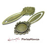 1 SUPPORT MARQUE PAGE ARTY 20 mm Bronze H157 pour cabochon, DIY 