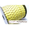 Cordon de suédine cloutée doré aspect Daim JAUNE 4.5mm