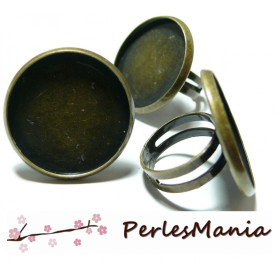 20 support de bagues double qualité 16mm  BRONZE, DIY 