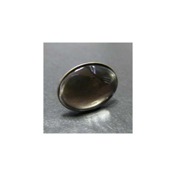 2 pièces:1 bague ovale bronze  horizontale et 1 cabochon 18 par 25