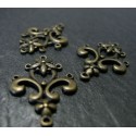 6 pieces bronze magnifique connecteur vintage