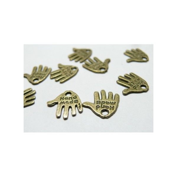 10 pièces pendentif hand made fait main métal Bronze