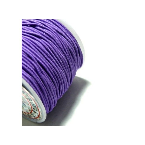 Apprêt mercerie 10 mètres élastique fil tressé 1,5mm violet