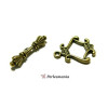 Apprêt bijoux:  2 set P5127 magnifique  fermoirs  Bonze  losange 