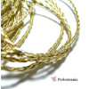 10 m de cordon simili cuir doré PS5056 pour création de bijoux 