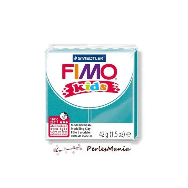 1 PAIN PATE FIMO KIDS TURQUOISE 42gr  REF 8030-39 MODELAGE 