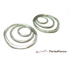 5 pendentif connecteur multi cercle 2A8312 Vieil argent , DIY 