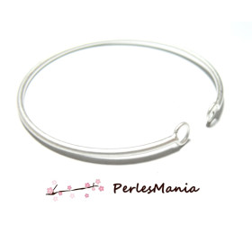 1 bracelet jonc rigide ARGENT MAT garanti sans nickel PM, DIY 