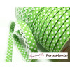 1 m ruban biais dentelle Pois Vert pomme et blanc 12mm re 71486 couleur 56 