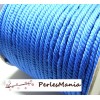 4 mètre de CORDON CORDE TRESSEE 5mm BLEU ELECTRIQUE ref H711, DIY 