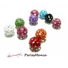 Perles intercalaire Ronds ajourés multicolore 14mm pour création de bijoux Coloris aléatoire