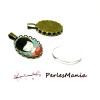 20 pièces: 10 support de pendentif VAGUE AVEC BELIERE  BRONZE et 10 cab en 13 par 18 ID 11784 