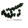 20 perles de verre mini goutte NOIRE 7 par 4 mm, DIY 