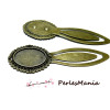1 SUPPORT MARQUE PAGE ARTY 18 par 25 mm Bronze H3332 pour cabochon, DIY 