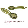 1 SUPPORT MARQUE PAGE ARTY 13 par 18 mm Bronze H3305 pour cabochon, DIY 