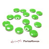 20 sequins médaillons émaillés biface rond 10mm VERT ref22 