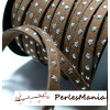 Suédine à Étoiles Rivets Argentées Marron 5x2mm – DIY