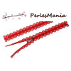 5 FERMETURES ECLAIR DENTELLE AVEC ZIPPER BRONZE ROUGE 20MM, DIY 