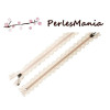 5 FERMETURES ECLAIR DENTELLE AVEC ZIPPER BRONZE BEIGE 20MM, DIY 