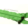 5 FERMETURES ECLAIR DENTELLE AVEC ZIPPER BRONZE VERT POMME 20MM, DIY 