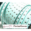 5 mètre de suédine à ETOILES rivets argentées BLEU CIEL H602, 5 par 2mm, DIY 