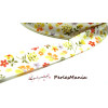 1m ruban  biais liberty 18mm FLEUR 7600 couleur 66 , DIY 