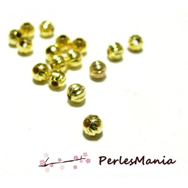 100 perles intercalaire ronde STRIES 3.5MM REF15 VIEIL ARGENT, DIY 