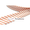 1m ruban  biais liberty 18mm LIGNE 7450 couleur ORANGE 71 , DIY 