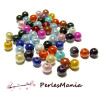 100 PERLES ILLUSIONS MAGIQUES MIRACLE  MULTICOLORES 4mm, DIY 