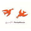4 Estampes  pendentif  ORANGE OISEAU 12 mm, DIY 