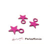 10 Estampes  pendentif Petites etoile ROUGE 7 mm, DIY 