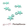 10 Estampes  pendentif Petites etoile Bleu Turquoise 7 mm, DIY 