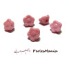 10 perles en forme de fleur en verre ROSE trou transversale, 7 par 5 mm, DIY 