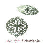 20 ESTAMPES FILIGRANE Connecteur ARABESQUE OVALE EN ACIER INOXYDABLE H5695211