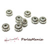 40 perles  intercalaires Potiron Vieil argent 2Y1601 pour création de Bijoux, DIY 