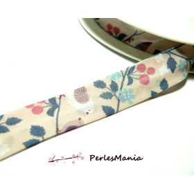 1m ruban  biais liberty 20mm ROMANTIQUE 4053 collection 109, DIY 