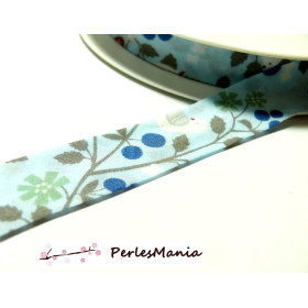 1m ruban  biais liberty 20mm ROMANTIQUE 4053 collection 103, DIY 